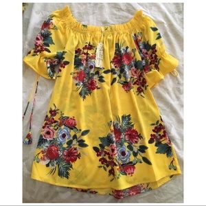 SOLD. New with tags yellow summer top. Super cute.